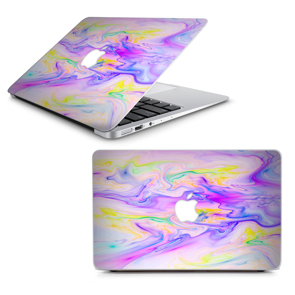  Pastel Marble Resin Pink Purple Swirls Mix Macbook Air 11" A1370 A1465 Skin