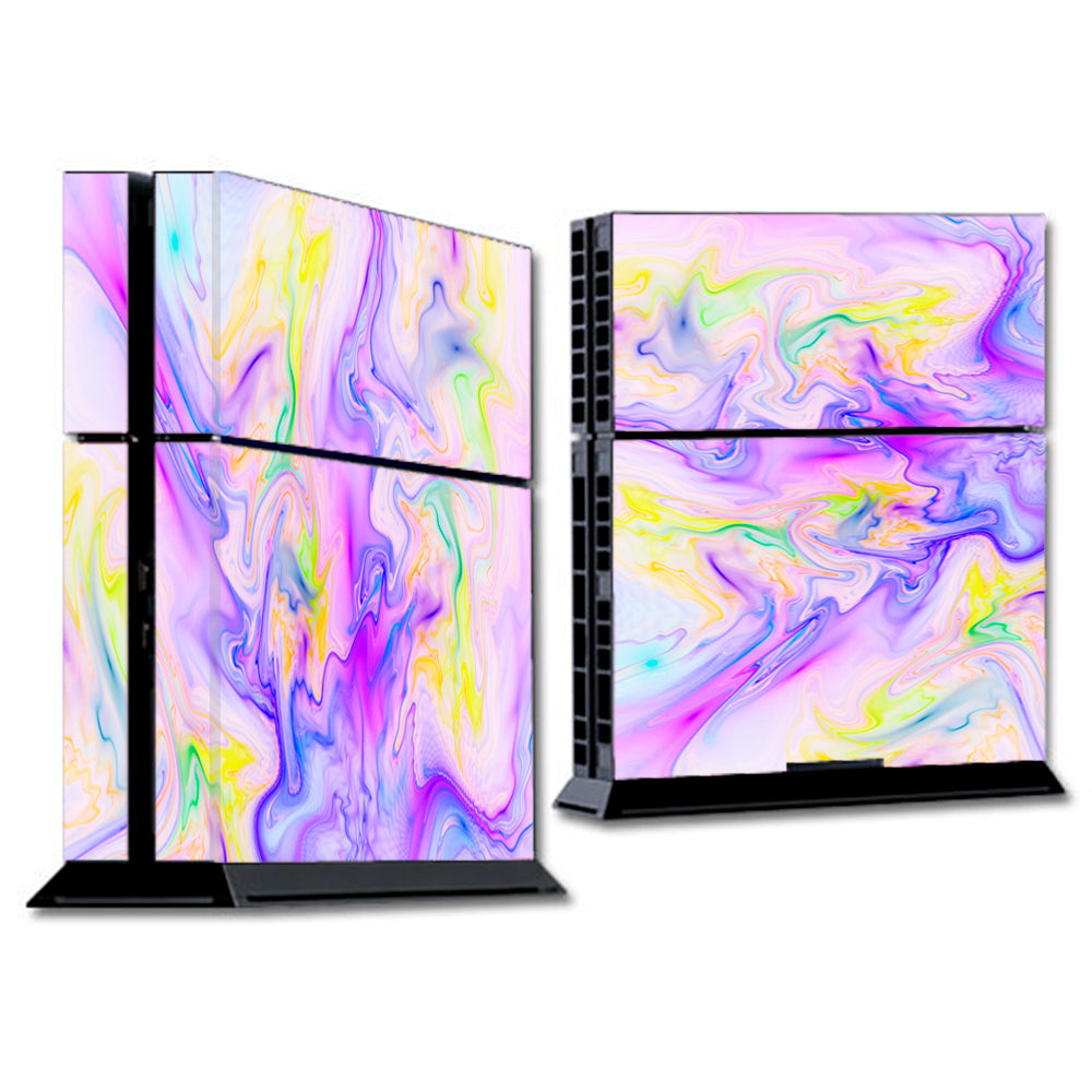  Pastel Marble Resin Pink Purple Swirls Mix Sony Playstation PS4 Skin