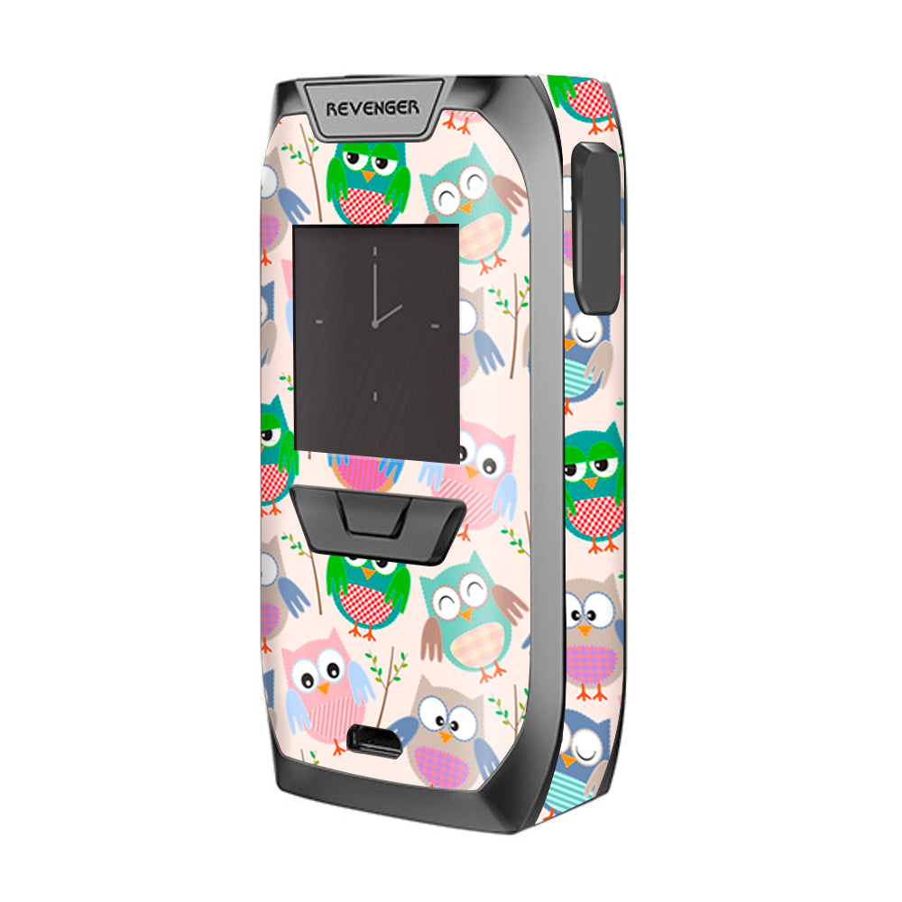  Cute Owls Pattern Cartoon Vaporesso Revenger Skin