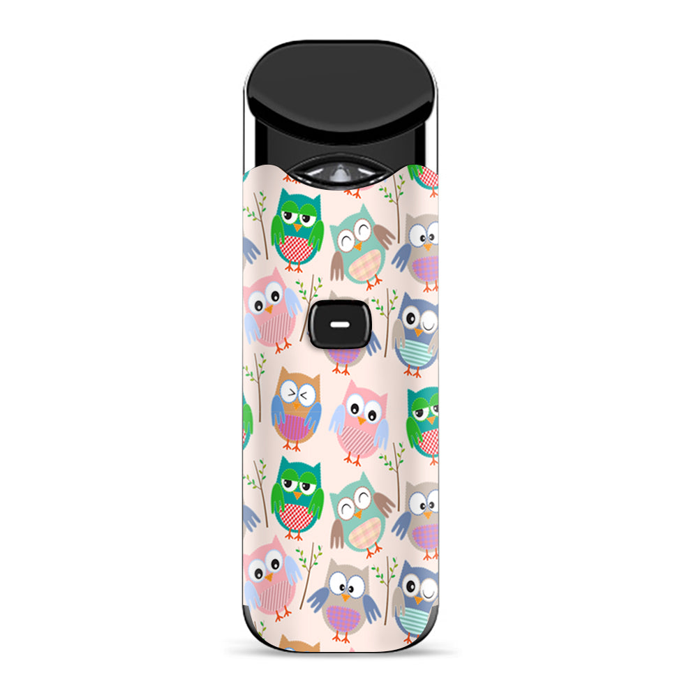  Cute Owls Pattern Cartoon Smok Nord Skin