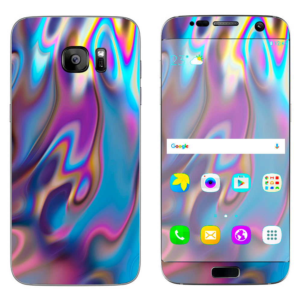  Opalescent Resin Marble Oil Slick Samsung Galaxy S7 Edge Skin