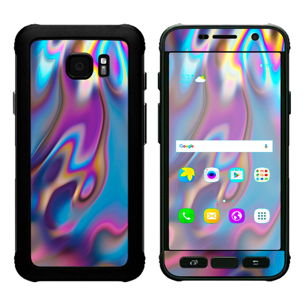  Opalescent Resin Marble Oil Slick Samsung Galaxy S7 Active Skin