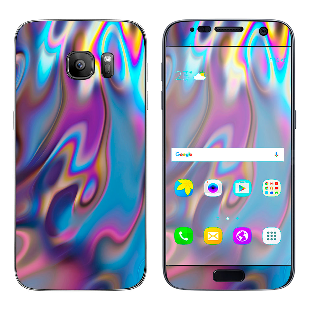  Opalescent Resin Marble Oil Slick Samsung Galaxy S7 Skin