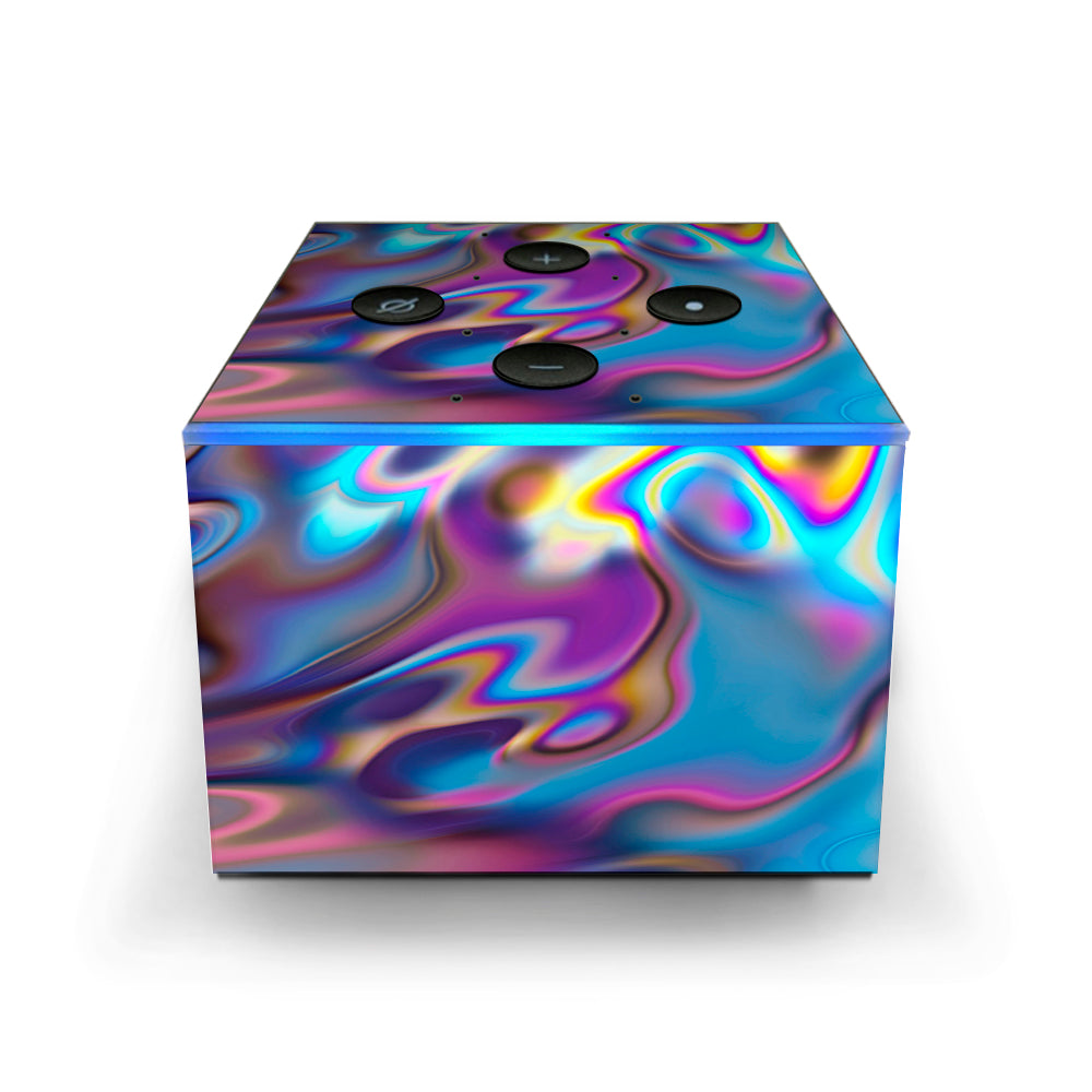  Opalescent Resin Marble Oil Slick Amazon Fire TV Cube Skin