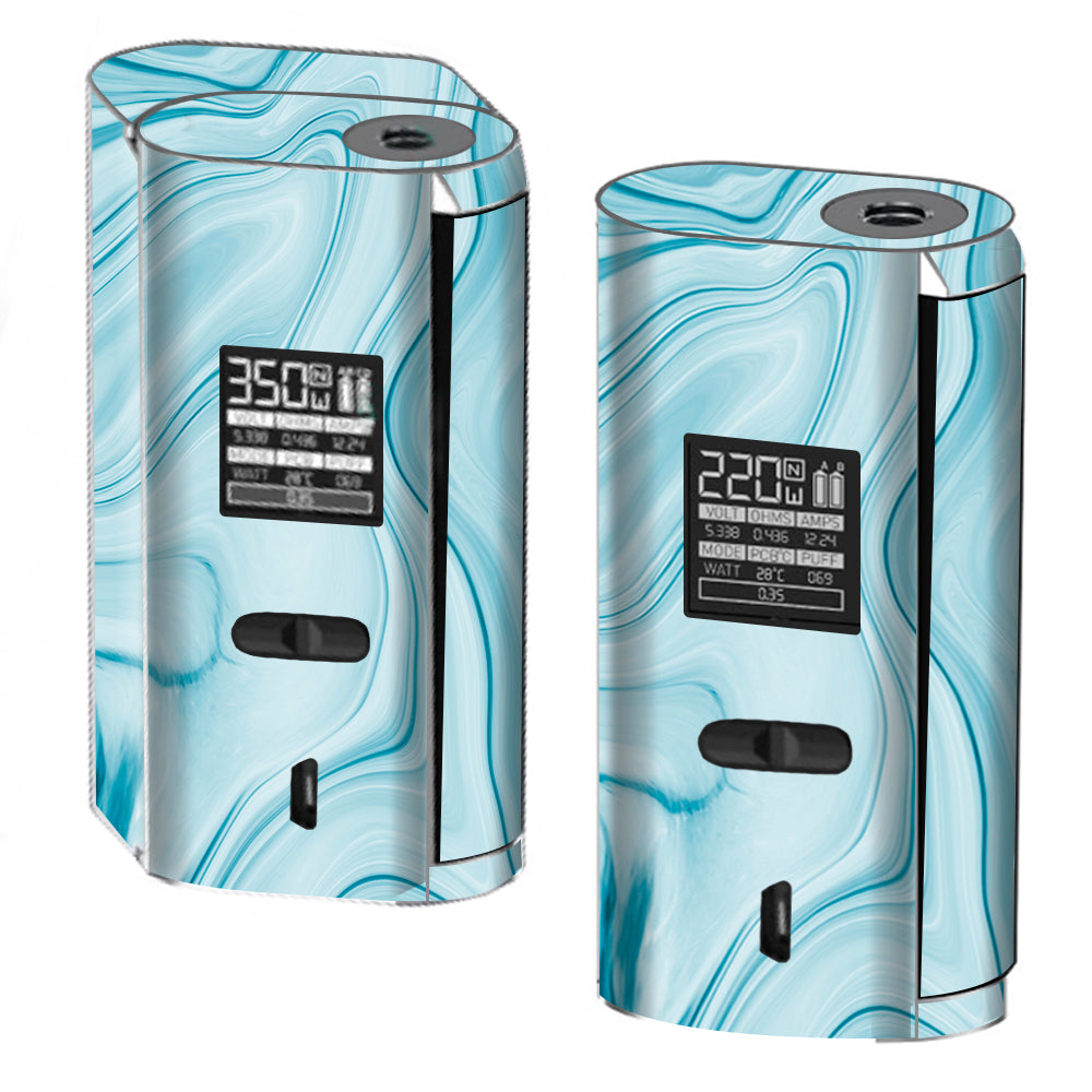  Baby Blue Ice Swirl Marble Smok GX2/4 Skin