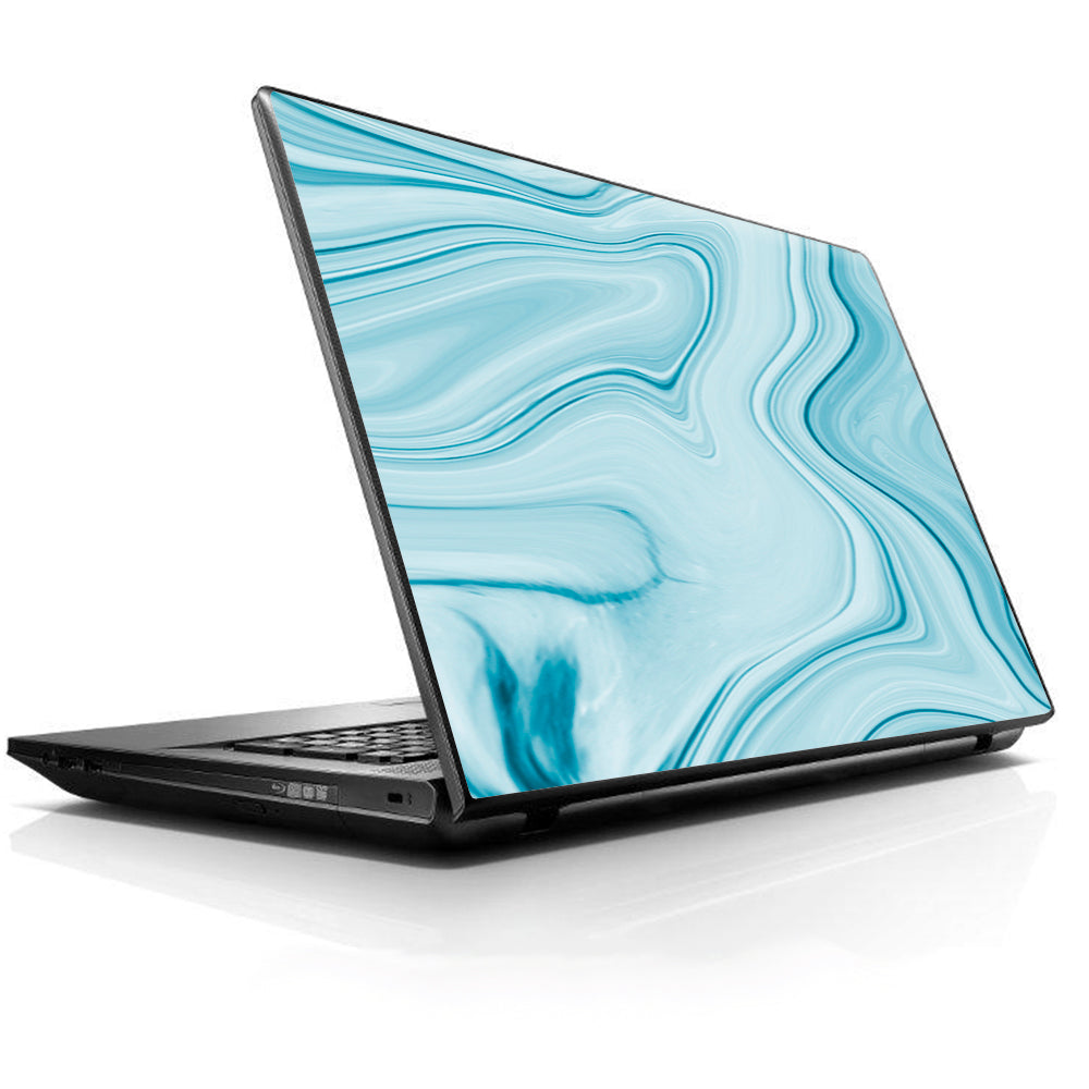  Baby Blue Ice Swirl Marble HP Dell Compaq Mac Asus Acer 13 to 16 inch Skin