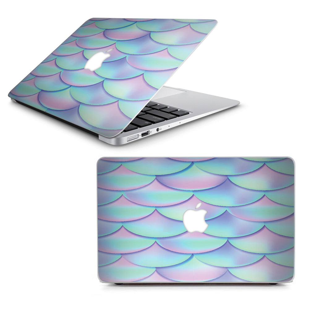  Mermaid Scales Blue Pink Macbook Air 13" A1369 A1466 Skin