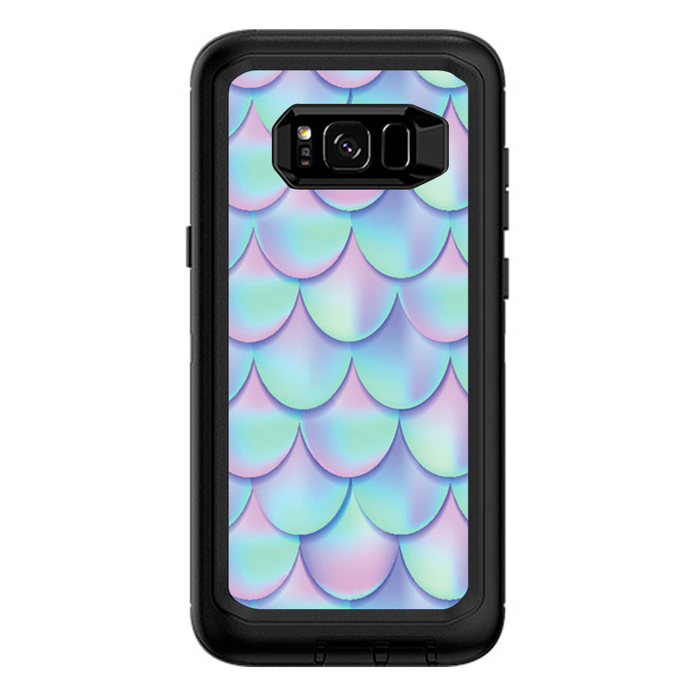  Mermaid Scales Blue Pink Otterbox Defender Samsung Galaxy S8 Plus Skin
