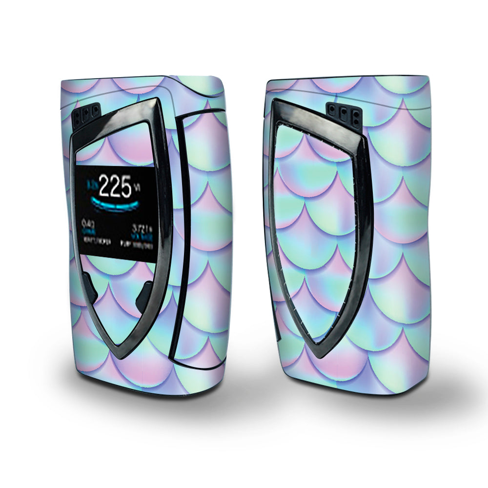 Skin Decal Vinyl Wrap for Smok Devilkin Kit 225w Vape (includes TFV12 Prince Tank Skins) skins cover / mermaid scales blue pink