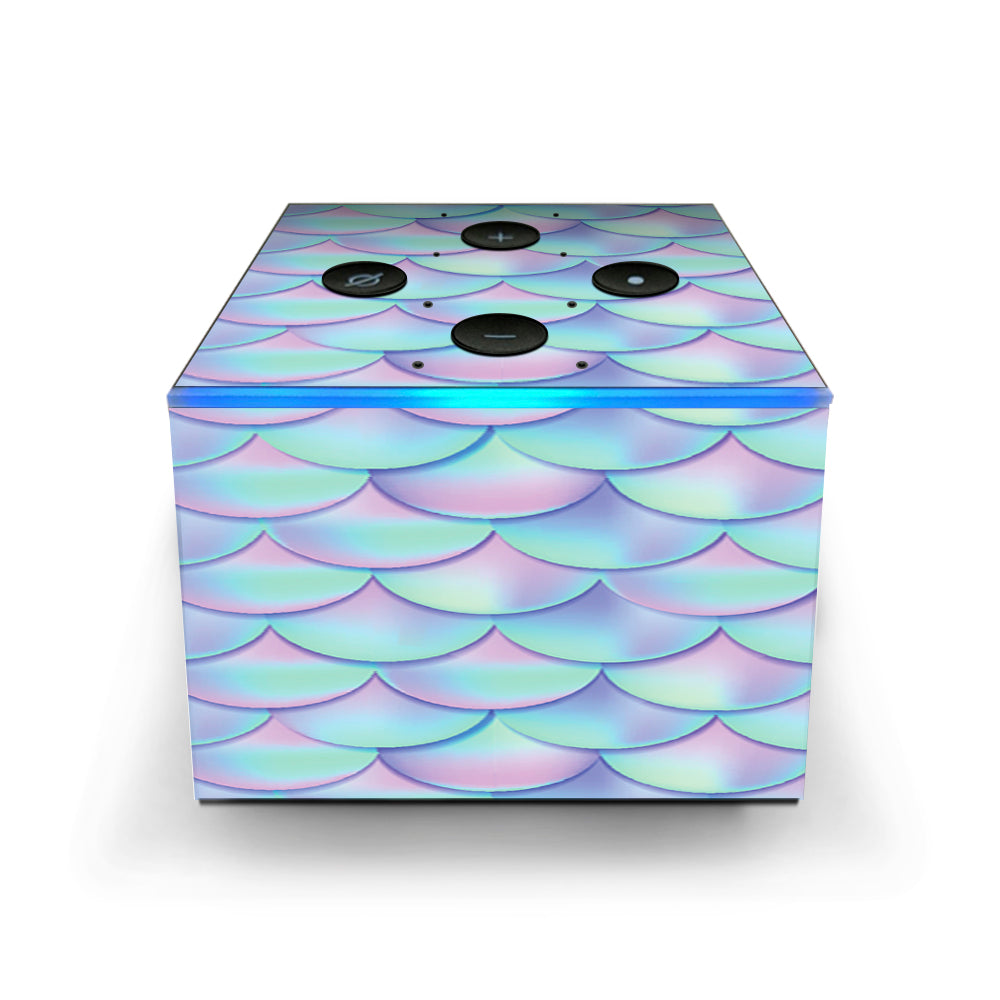 Mermaid Scales Blue Pink Amazon Fire TV Cube Skin