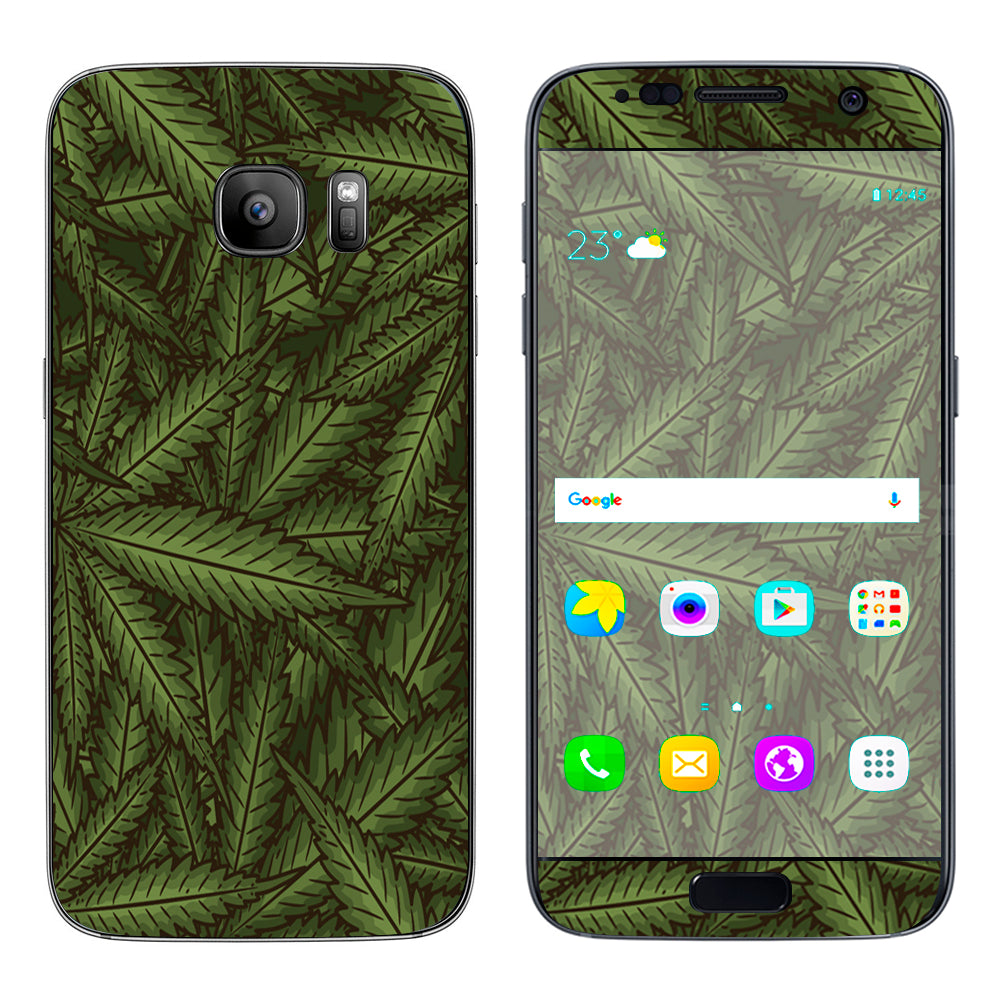  Marijuana Leaves Pot Weed Samsung Galaxy S7 Skin