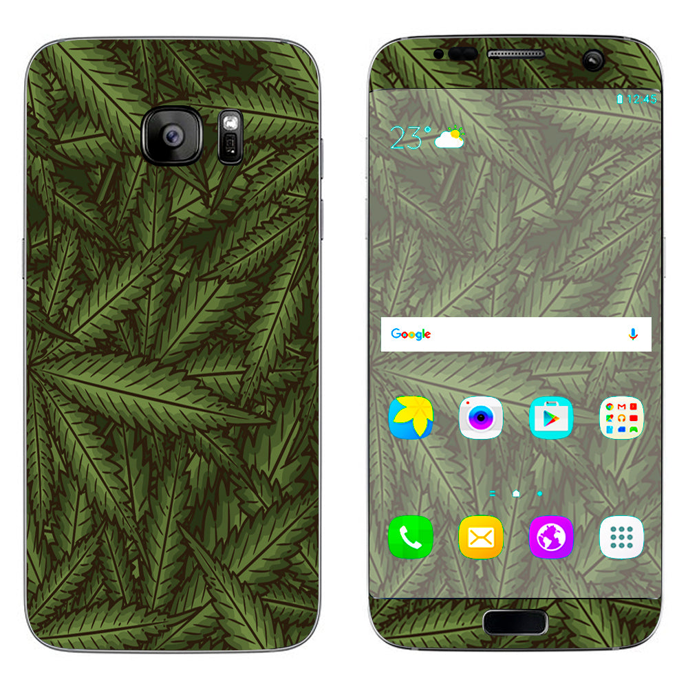  Marijuana Leaves Pot Weed Samsung Galaxy S7 Edge Skin