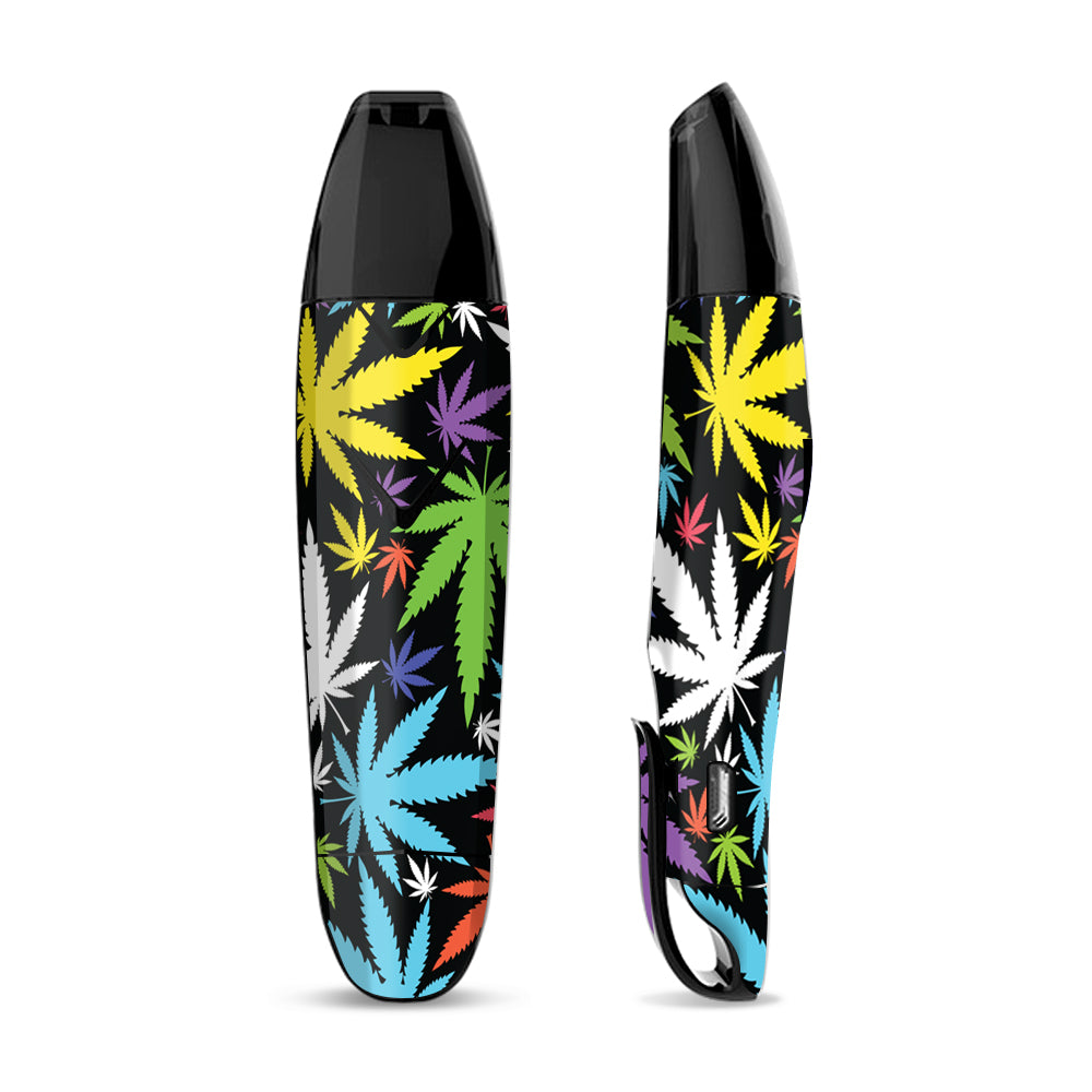 Skin Decal for Suorin Vagon  Vape / Colorful Weed Leaves Leaf 