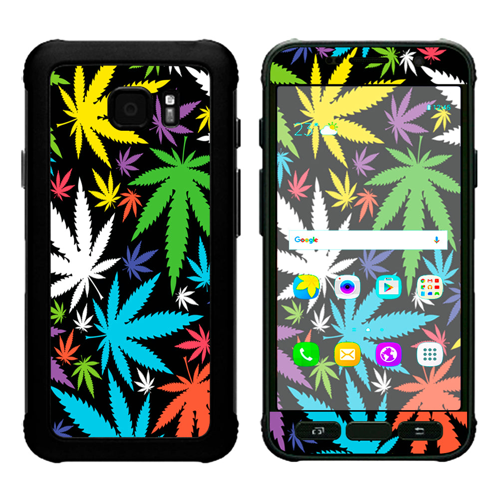  Colorful Weed Leaves Leaf  Samsung Galaxy S7 Active Skin