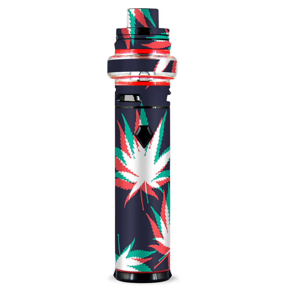  3D Holographic Week Pot Leaf Smok stick V9 Max Skin