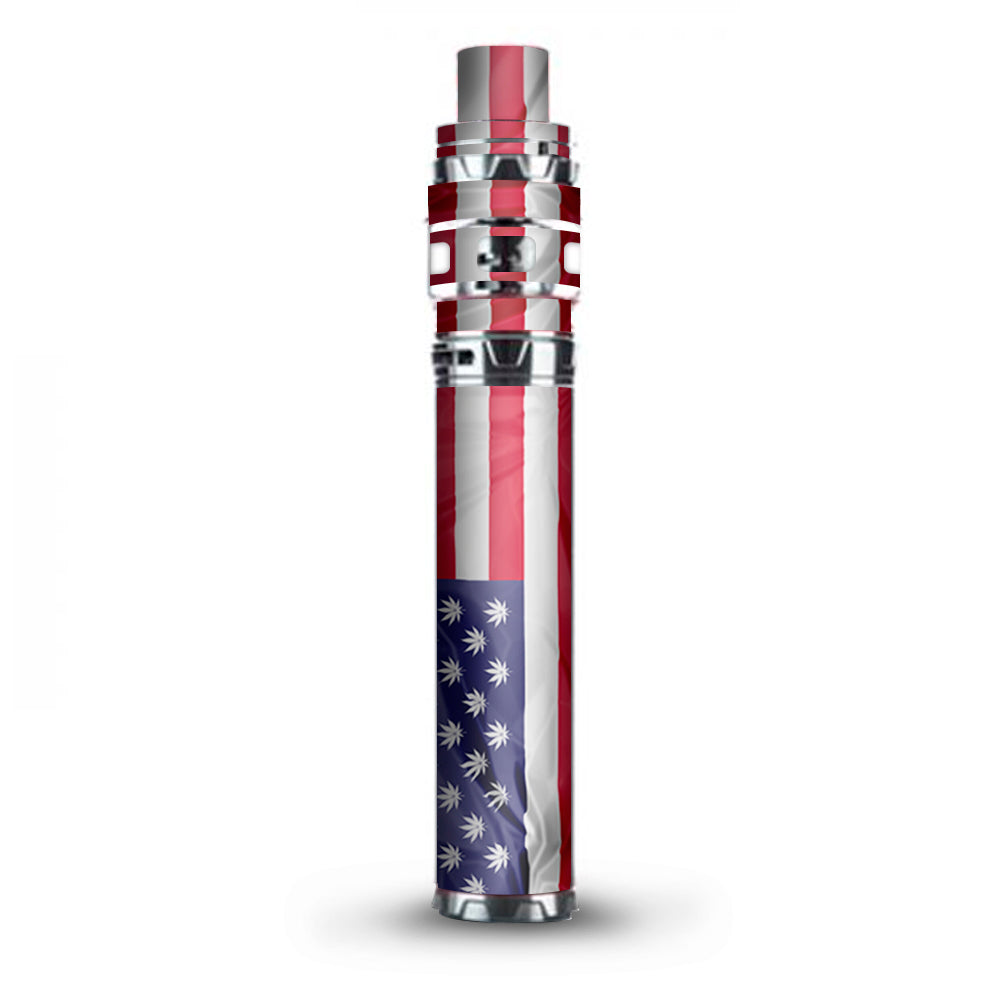  American Flag Pot Leaf Stars Marijuana Stick Prince TFV12 Smok Skin