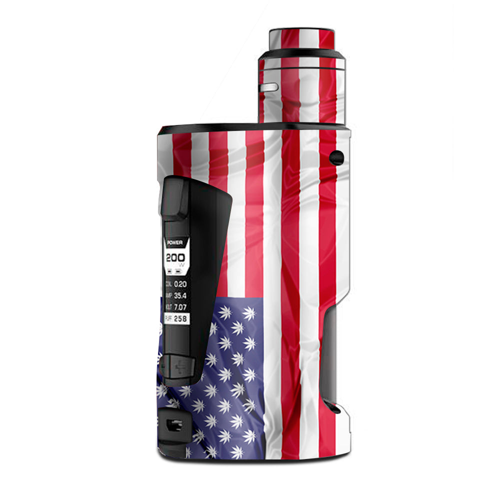  American Flag Pot Leaf Stars Marijuana G Box Squonk Geek Vape Skin