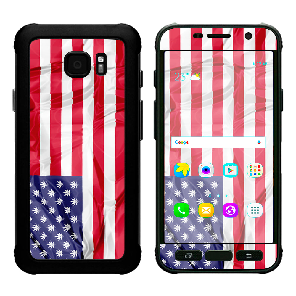  American Flag Pot Leaf Stars Marijuana Samsung Galaxy S7 Active Skin