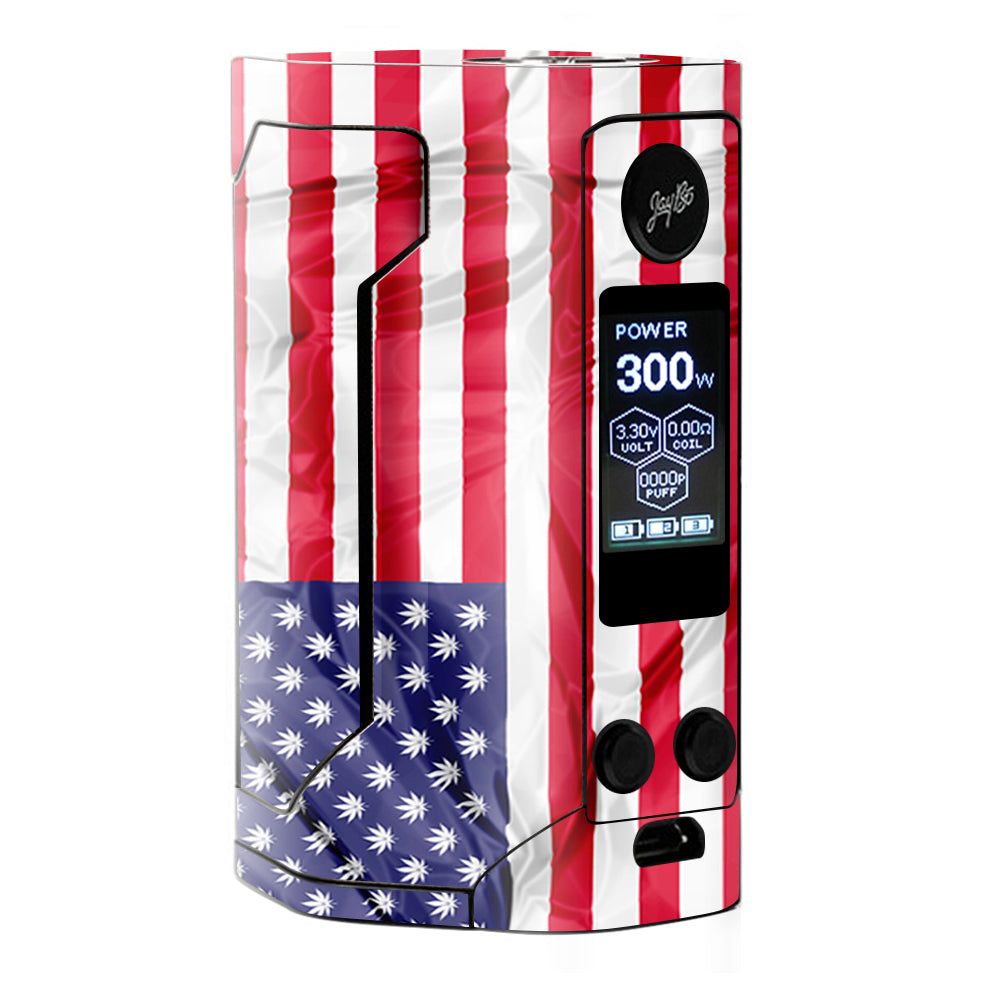  American Flag Pot Leaf Stars Marijuana Wismec Gen 3 300w Skin