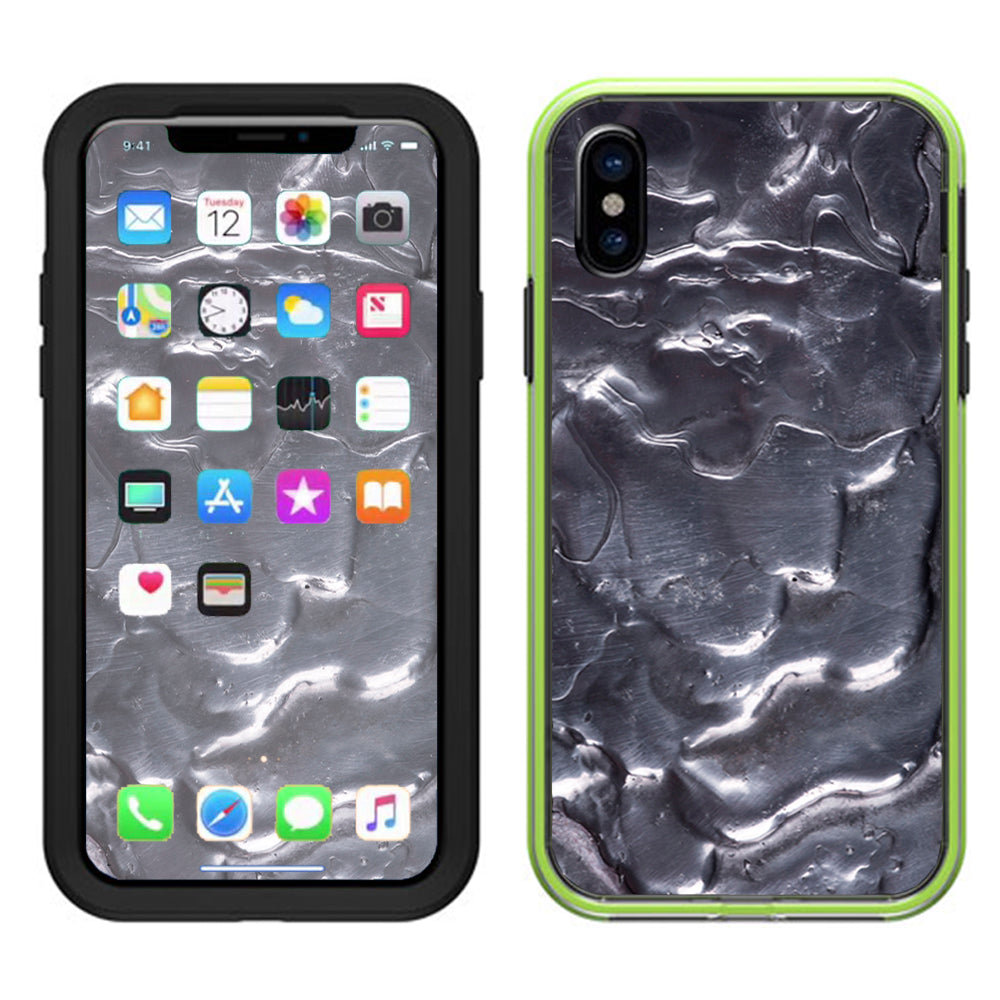  Melting Metal Molten Liquid  Lifeproof Slam Case iPhone X Skin