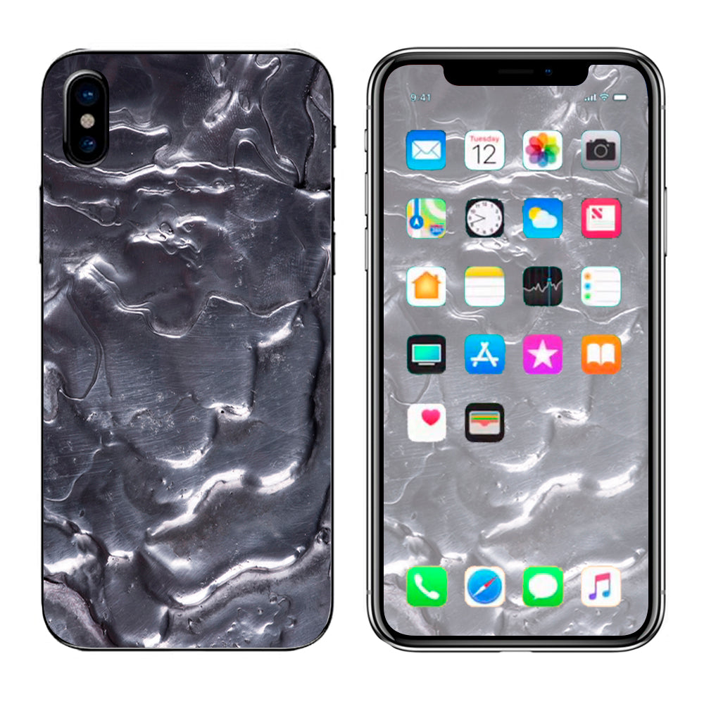  Melting Metal Molten Liquid  Apple iPhone X Skin