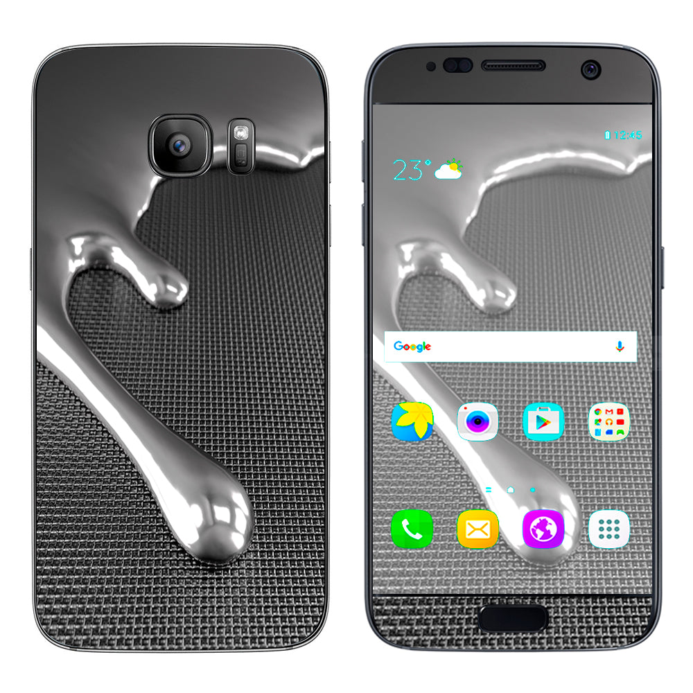  Dripping Metal Liquid Mercury Samsung Galaxy S7 Skin