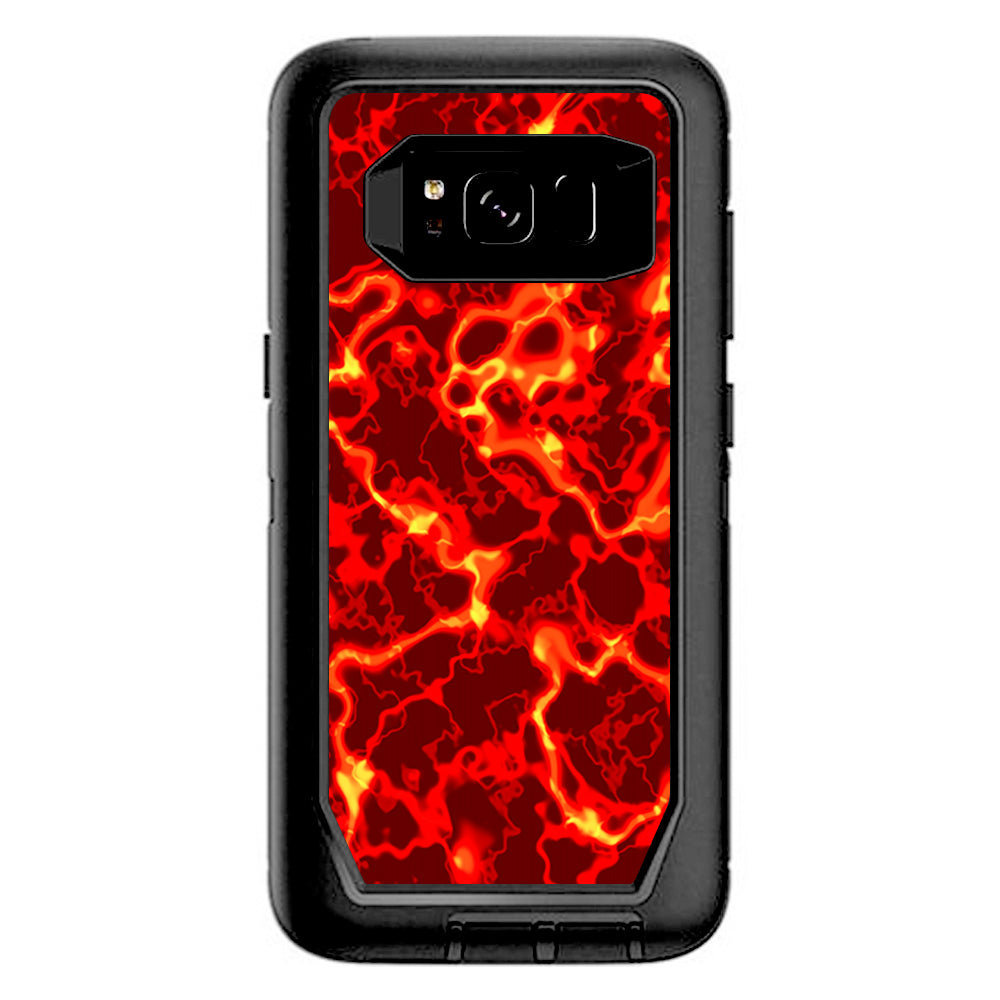  Lave Hot Molten Fire Rage Otterbox Defender Samsung Galaxy S8 Skin