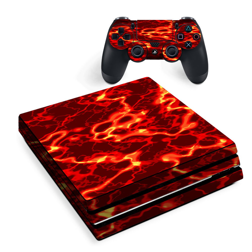 Lave Hot Molten Fire Rage Sony PS4 Pro Skin