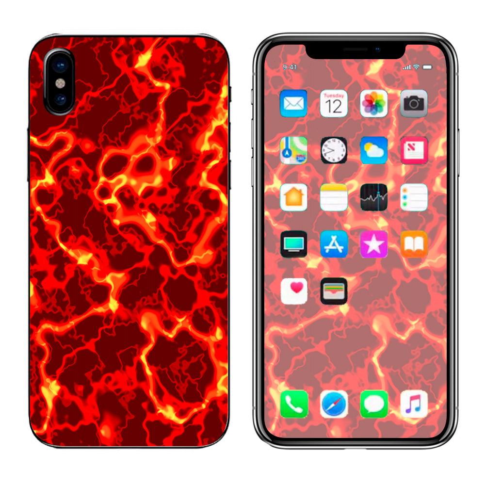  Lave Hot Molten Fire Rage Apple iPhone X Skin