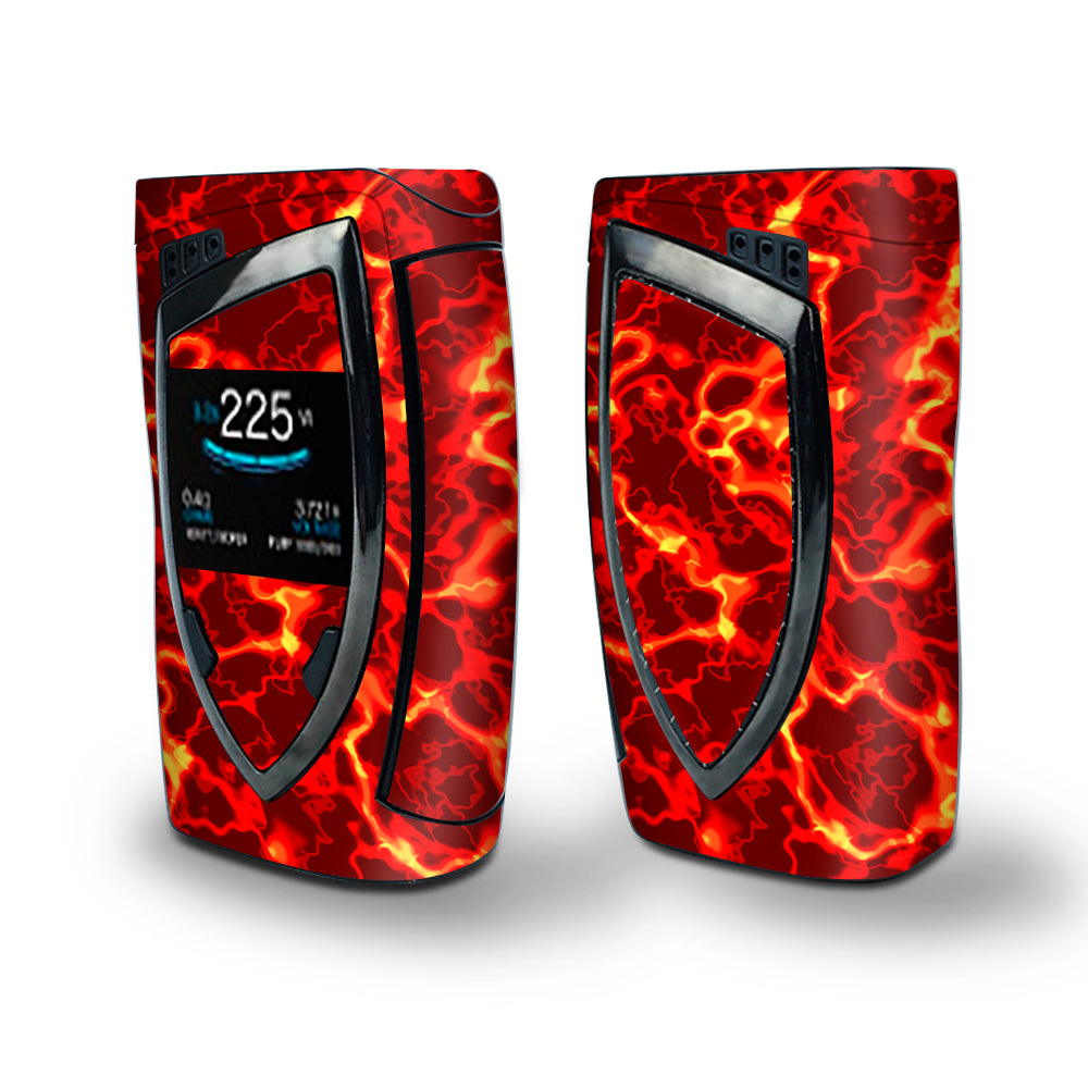 Skin Decal Vinyl Wrap for Smok Devilkin Kit 225w Vape (includes TFV12 Prince Tank Skins) skins cover / Lave Hot Molten Fire Rage