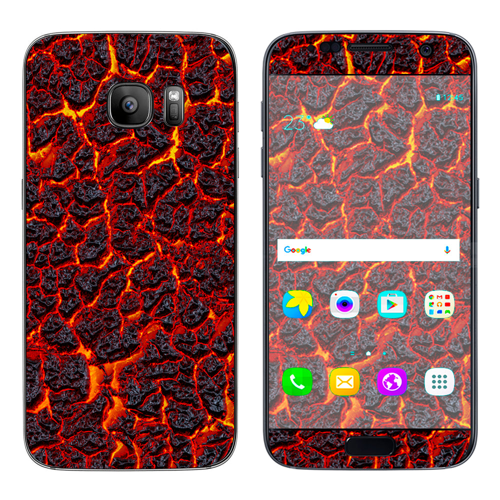  Burnt Top Lava Eruption Ash Samsung Galaxy S7 Skin