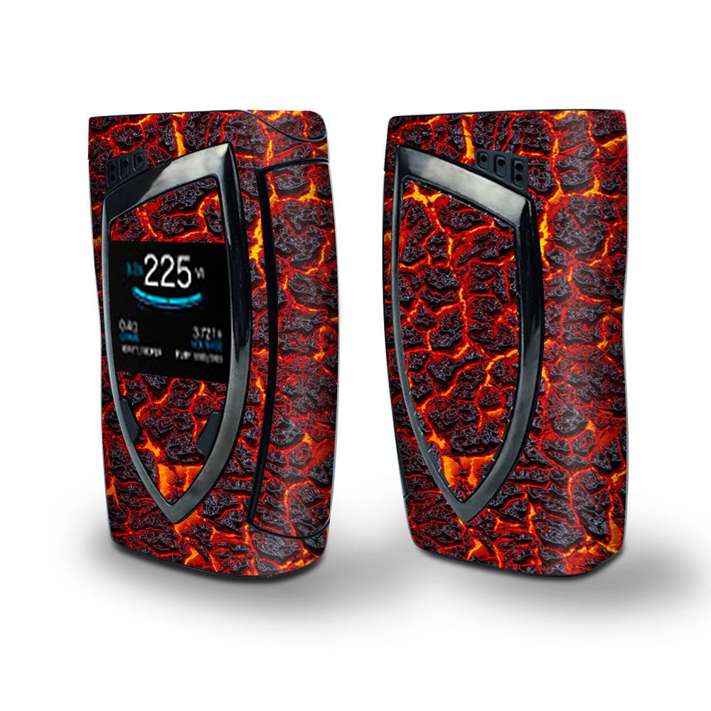 Skin Decal Vinyl Wrap for Smok Devilkin Kit 225w Vape (includes TFV12 Prince Tank Skins) skins cover / Burnt Top Lava Eruption ash