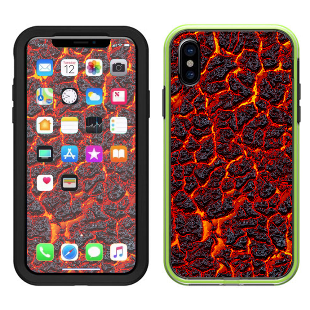  Burnt Top Lava Eruption Ash Lifeproof Slam Case iPhone X Skin