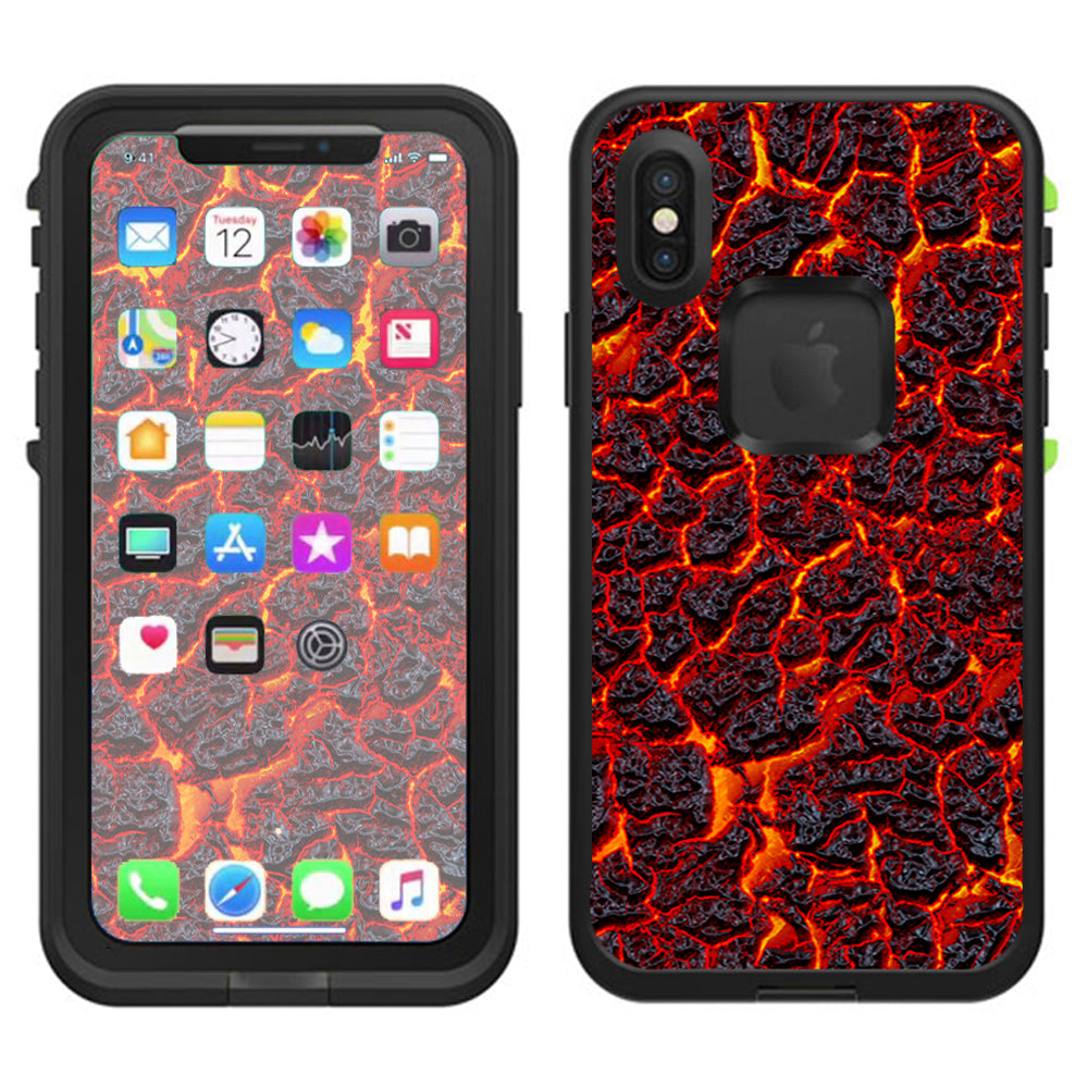  Burnt Top Lava Eruption Ash Lifeproof Fre Case iPhone X Skin