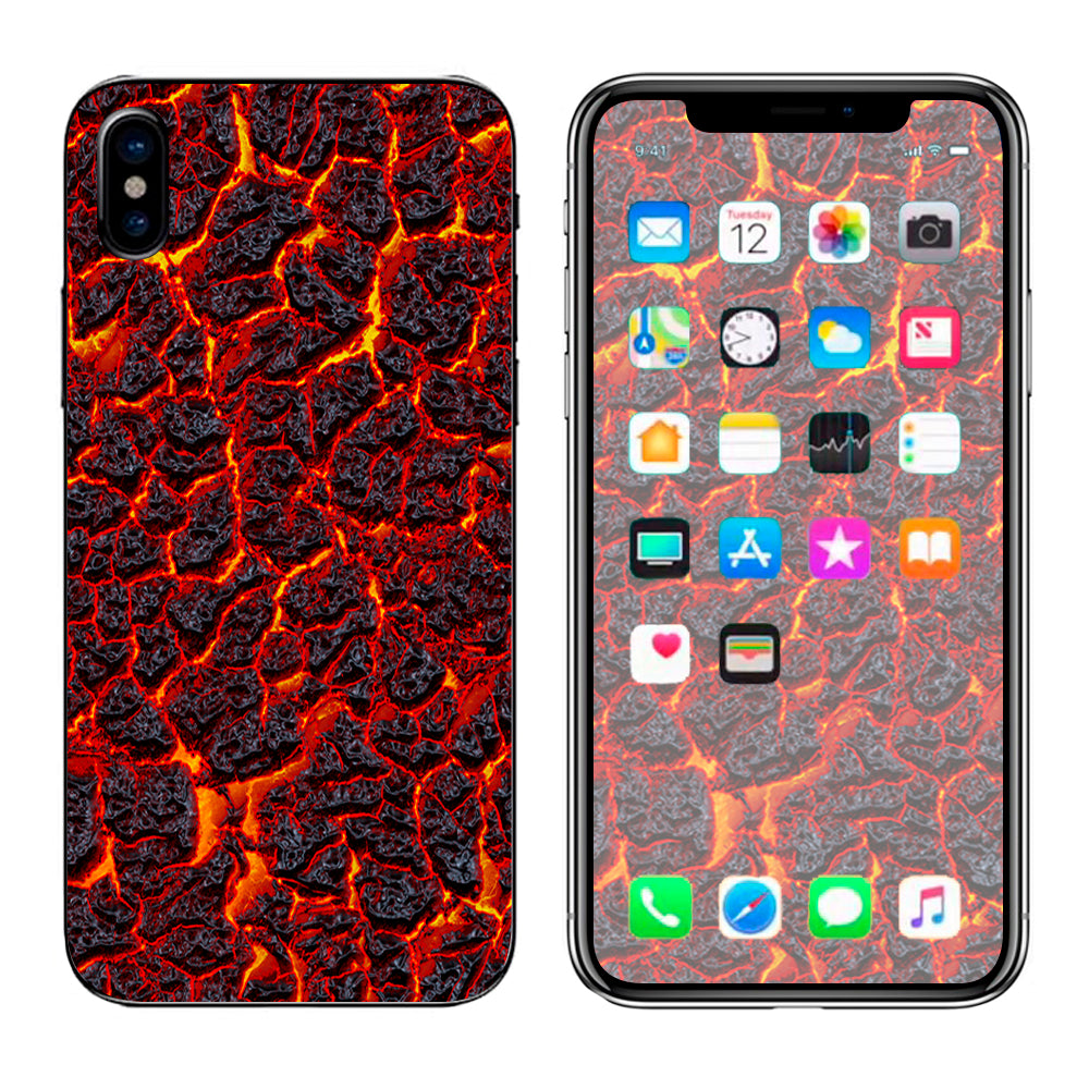 Burnt Top Lava Eruption Ash Apple iPhone X Skin
