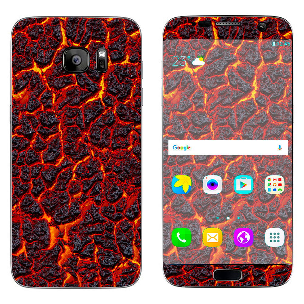  Burnt Top Lava Eruption Ash Samsung Galaxy S7 Edge Skin
