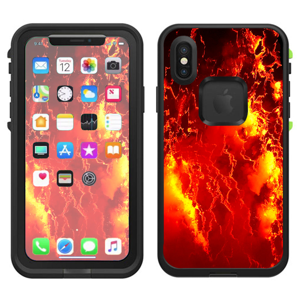  Fire Lava Liquid Flowing Lifeproof Fre Case iPhone X Skin