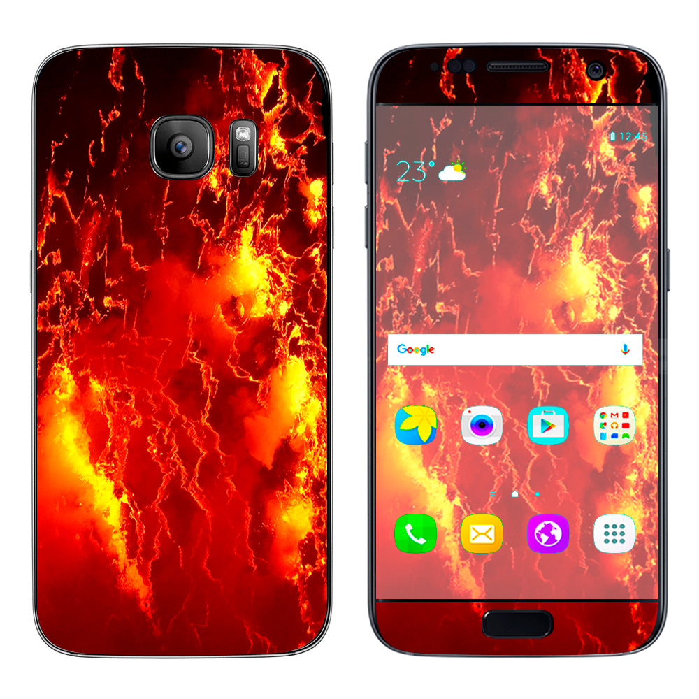  Fire Lava Liquid Flowing Samsung Galaxy S7 Skin