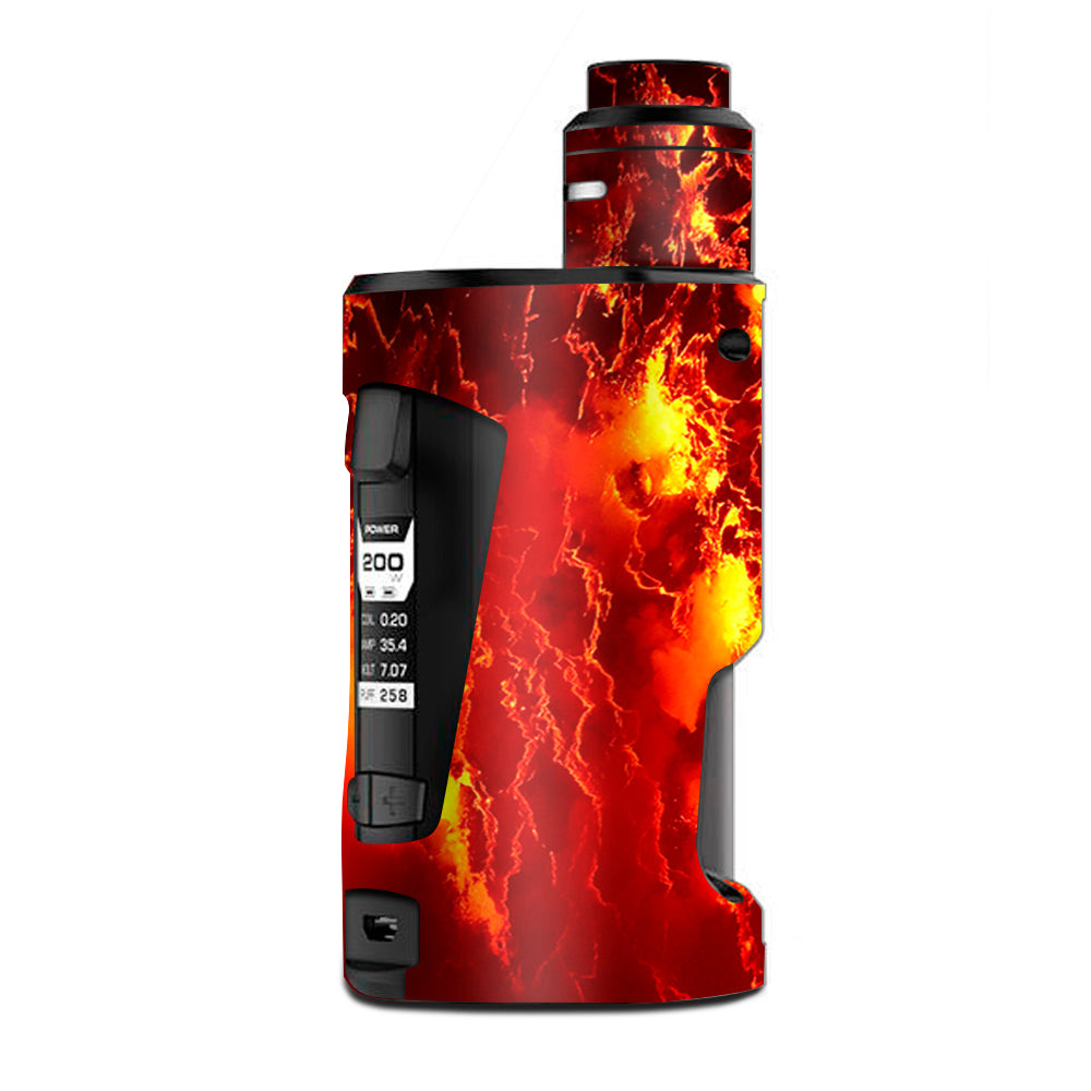  Fire Lava Liquid Flowing G Box Squonk Geek Vape Skin