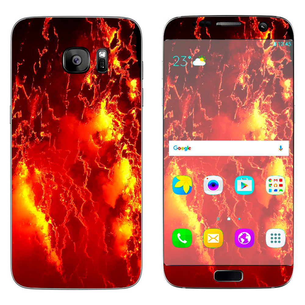  Fire Lava Liquid Flowing Samsung Galaxy S7 Edge Skin