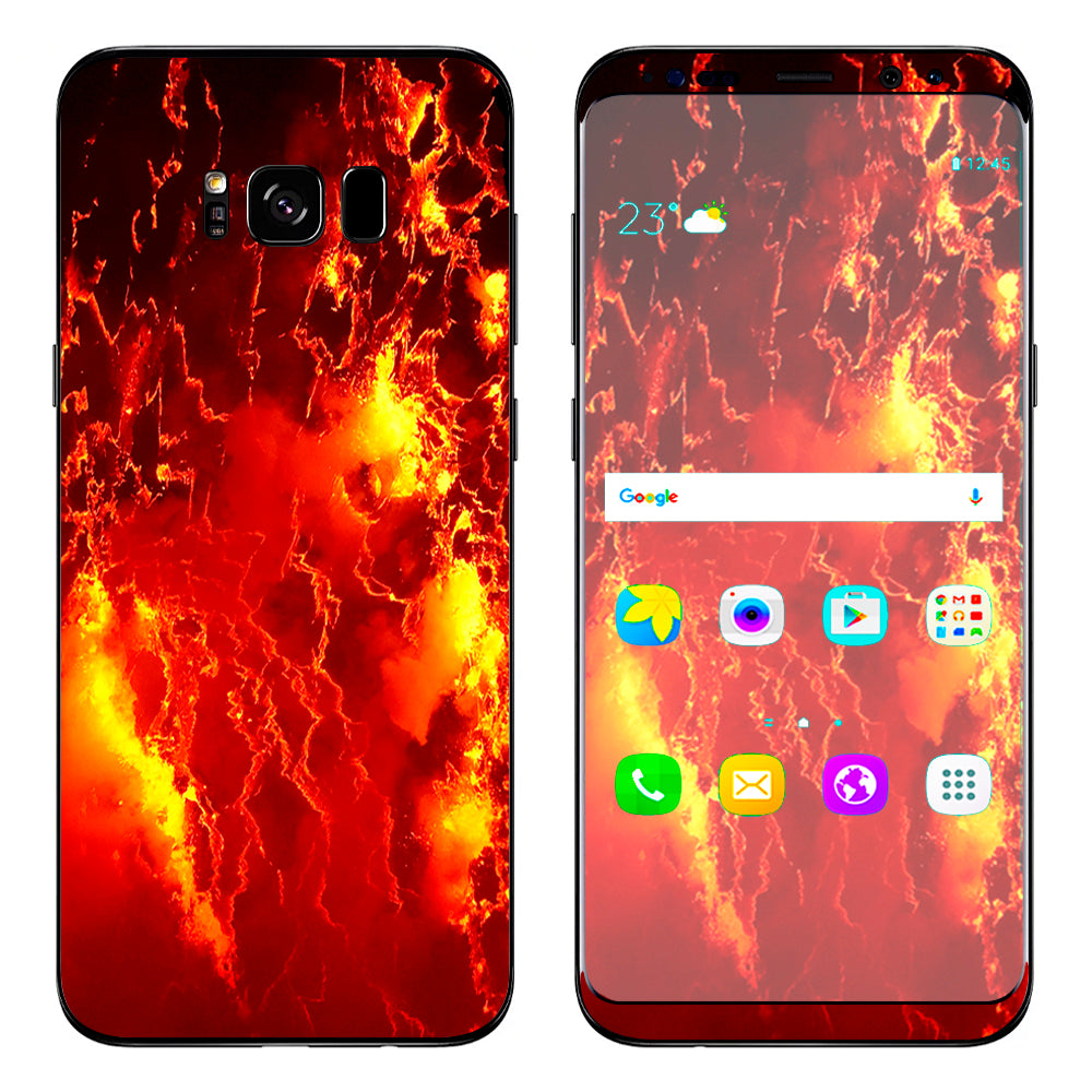  Fire Lava Liquid Flowing Samsung Galaxy S8 Plus Skin