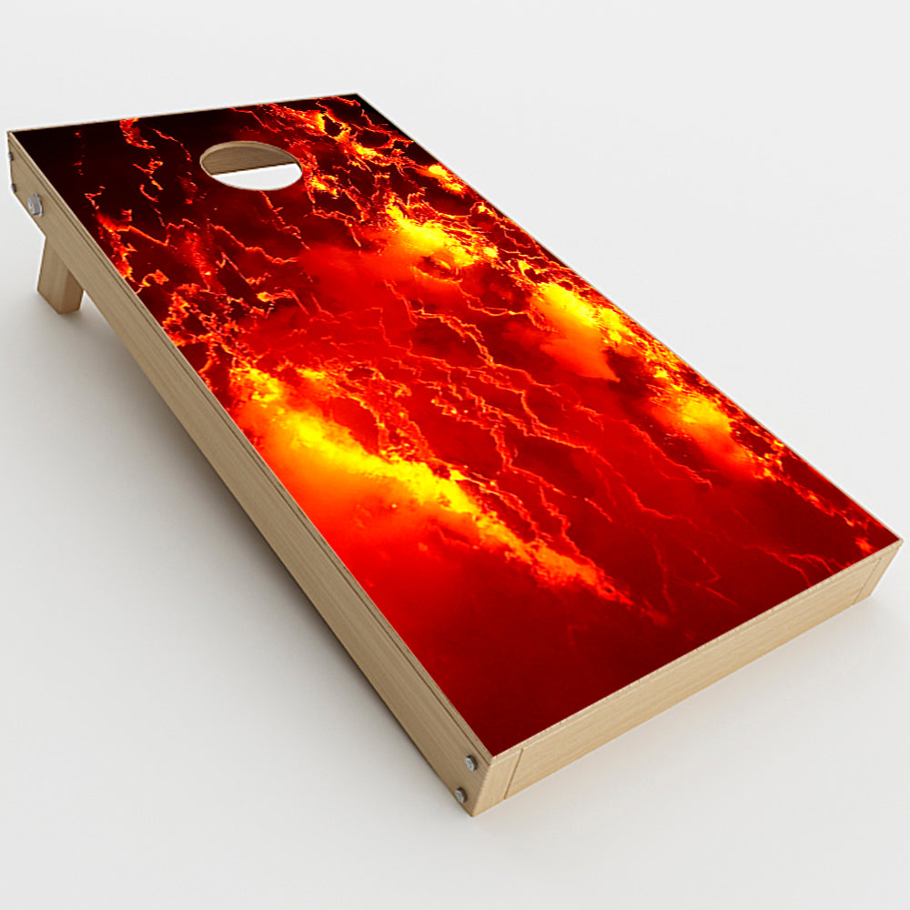  Fire Lava Liquid Flowing  Cornhole Game Board (2 pcs.) Skin