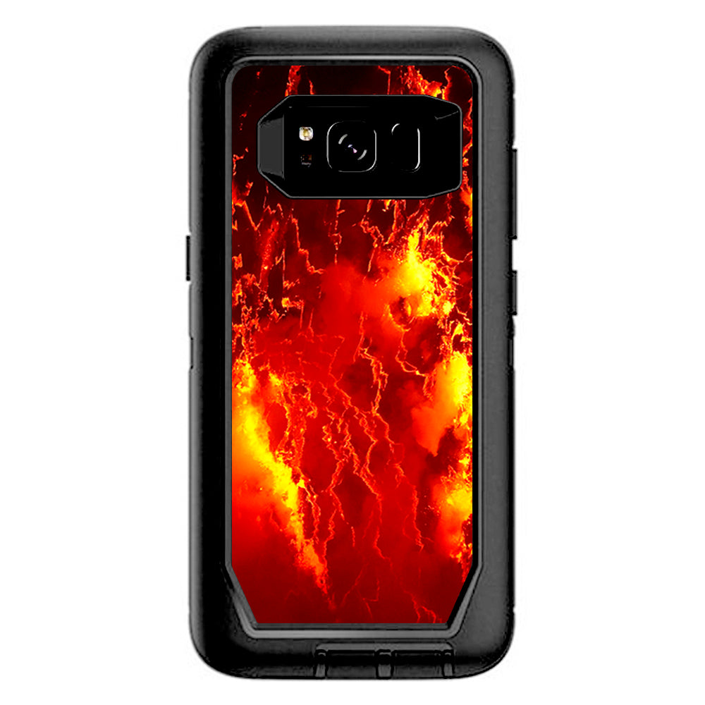  Fire Lava Liquid Flowing Otterbox Defender Samsung Galaxy S8 Skin