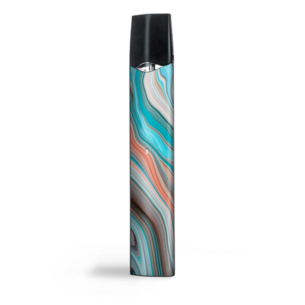  Teal Blue Brown Geode Stone Marble Smok Infinix Ultra Portable Skin