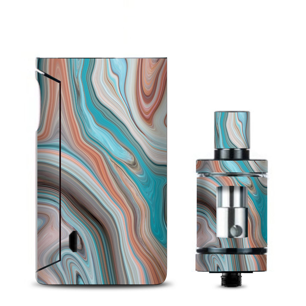  Teal Blue Brown Geode Stone Marble Vaporesso Drizzle Fit Skin