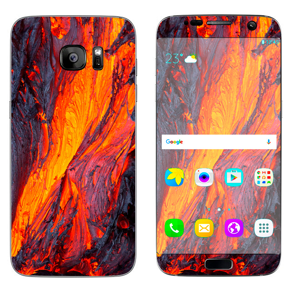  Charred Lava Volcano Ash Samsung Galaxy S7 Edge Skin