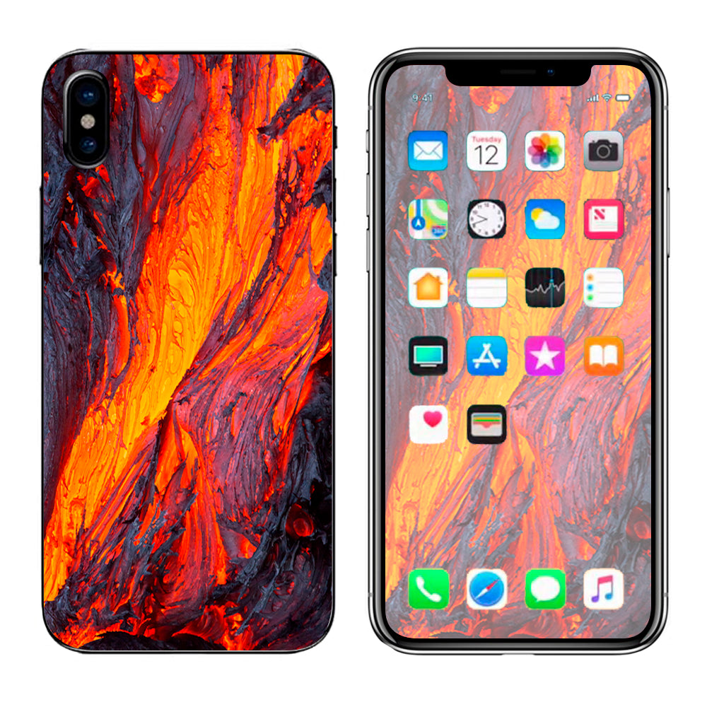  Charred Lava Volcano Ash Apple iPhone X Skin