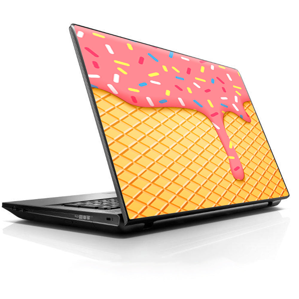  Ice Cream Cone Pink Sprinkles HP Dell Compaq Mac Asus Acer 13 to 16 inch Skin