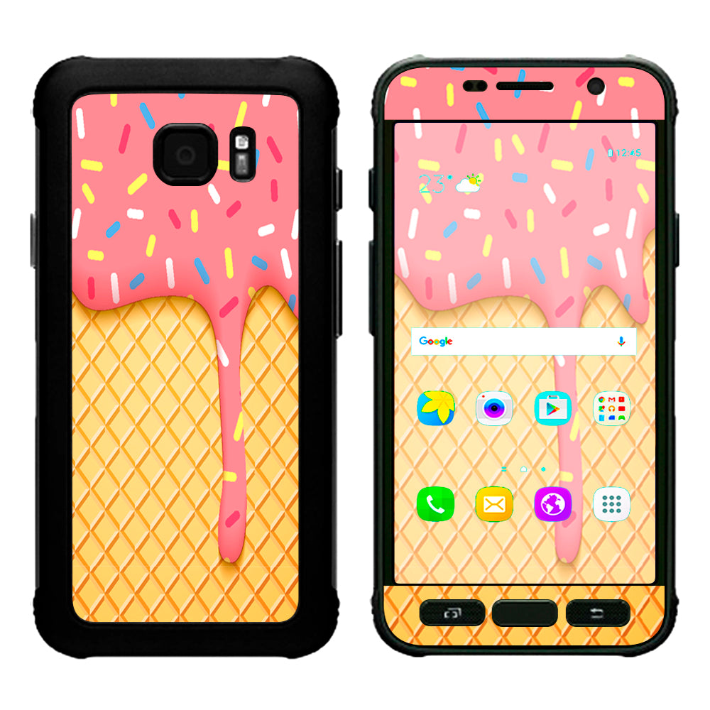  Ice Cream Cone Pink Sprinkles Samsung Galaxy S7 Active Skin