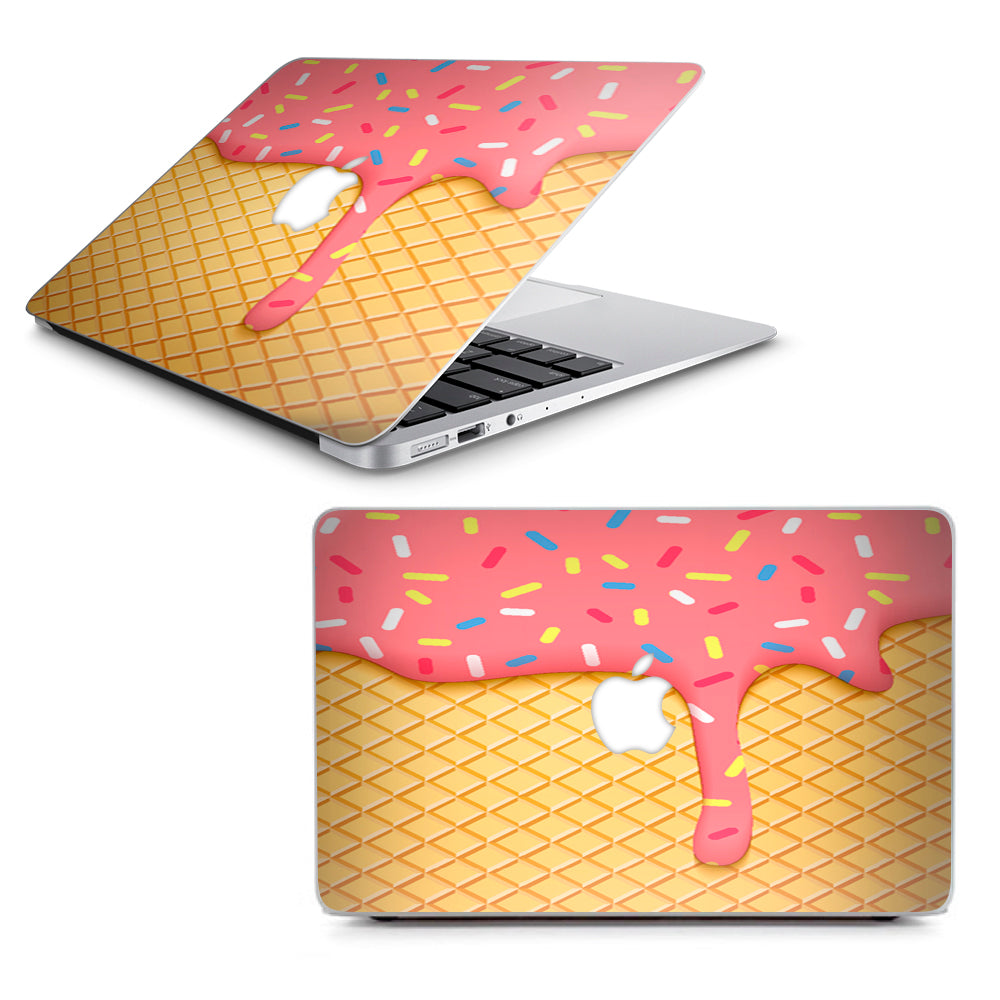  Ice Cream Cone Pink Sprinkles Macbook Air 11" A1370 A1465 Skin